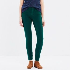 Madewell Green Sateen Jeans